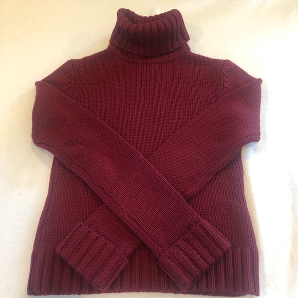Theory Sweaters - HP⭐️THEORY thick burgundy turtleneck sweater